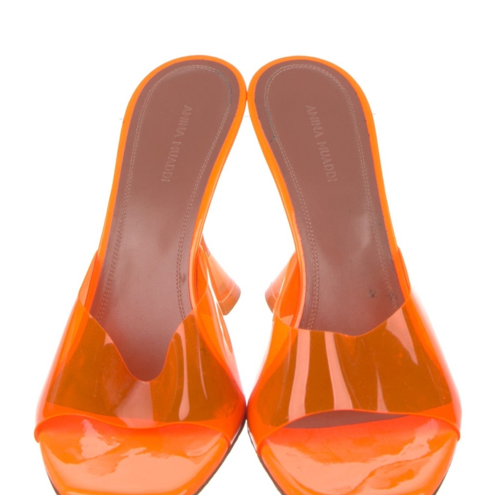 Amina Muaddi Lupita Glass Heels